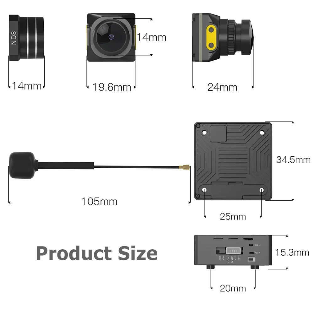 CADDXFPV Walksnail Avatar Moonlight kit 4K HD Camera Built-in EIS Support Gyroflow For RC FPV Freestyle Drone Quadcopter Plane CADDXFPV Walksnail Avatar Moonlight kit 4K HD Camera Built-in EIS Support Gyroflow For RC FPV Freestyle Drone Quadcopter Plane